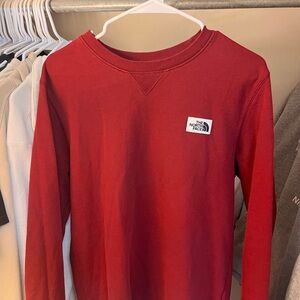 Red North Face Crewneck